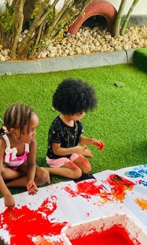 Wonderwell - Children paining outside