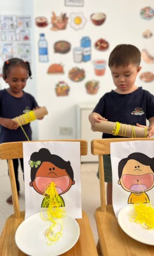 Wonderwell - Children crafting arts indoors